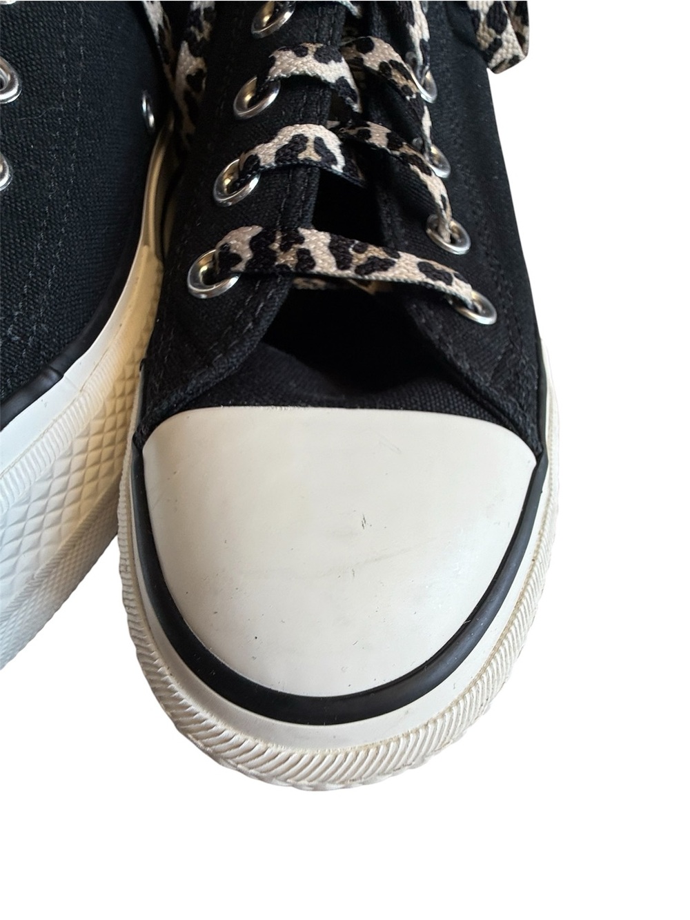 Converse Chuck Taylor Lift All Star Archive with leopard laces in black size 9 - Picture 6 of 15